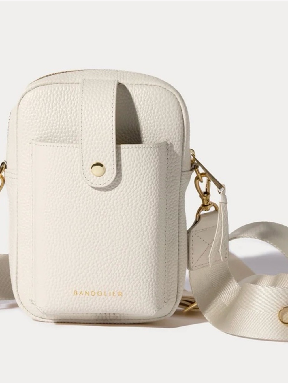 Bandolier Dillon Ivory/Gold Crossbody Phone Bag
